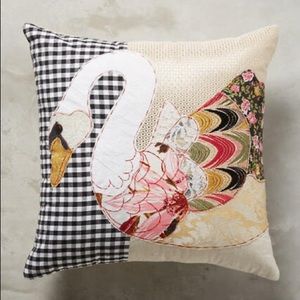 Carola Van Dyke for Anthropologie Swan Pillow